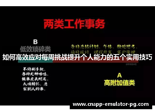 如何高效应对每周挑战提升个人能力的五个实用技巧
